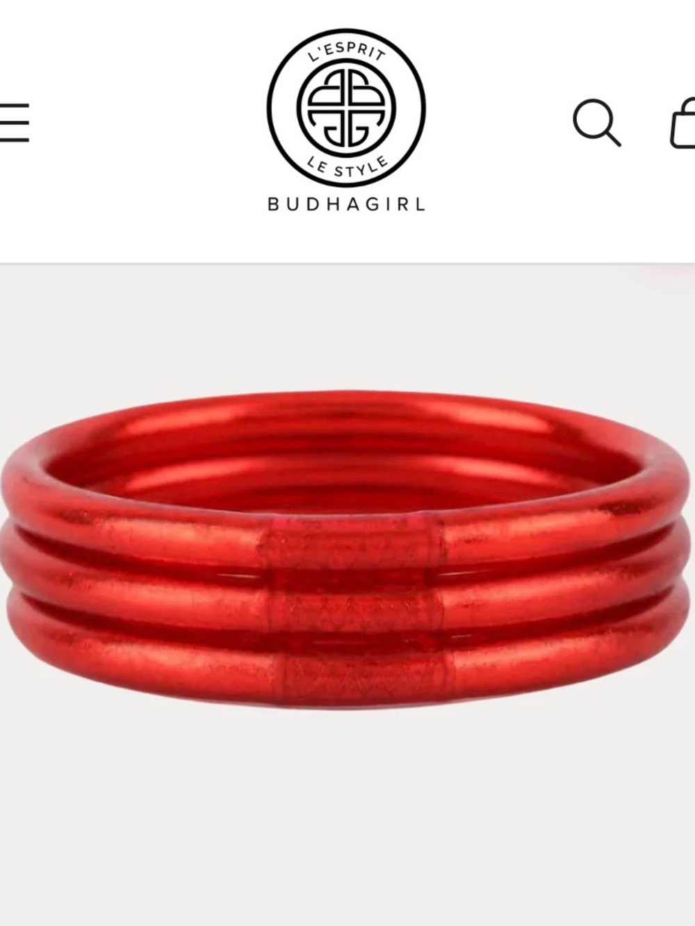 BUDHAGIRL Crimson All-Weather Bangle Set